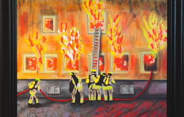 Hommage aux pompiers